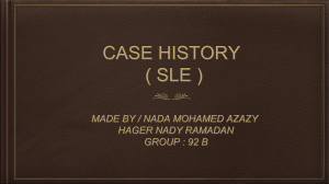 SLE case history 