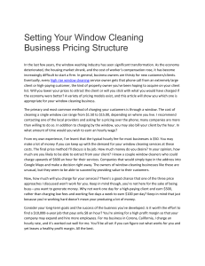 Setting Your Window Cleaning Business Pricing Structure