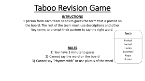 Taboo Revision Game 1.0