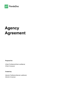 Agency Representation Agreement