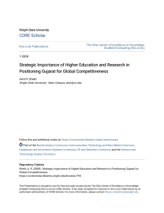 Strategic Importance of Higher Education and Research in Position
