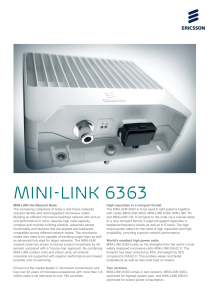 Ericsson MINI-LINK 6363 Datasheet