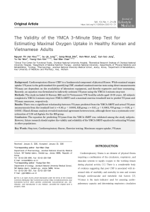 The Validity of the YMCA 3-Minute Step Test for