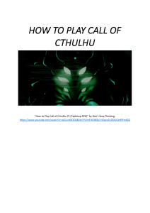 Call of Cthulhu Overview