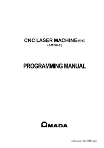 Amada CNC LASER MACHINE Program Manual (2)