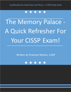 The Memory Palace - By Prashant Mohan, CISSP