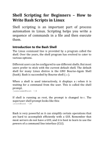 Shell Scripting for Beginners