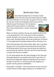 Beliefs about Jesus