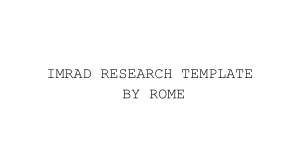 IMRAD-by-Rome