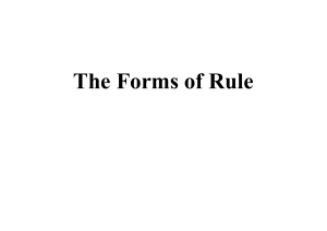 Forms of Rule