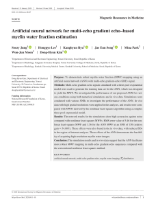 Artificial neural network for multi-echo gradient echo–based