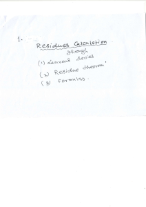 1.Residues calculation