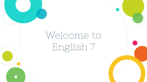 English 7 Syllabus Presentation