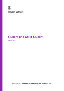 Student and Child Student Visa