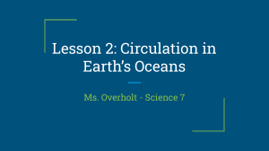 Lesson 2  Circulation in Earth's Oceans