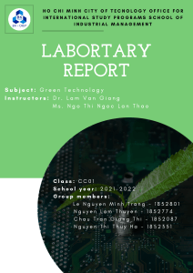 Greentech - Lab report