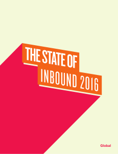 The State of Inbound Report 2016 - HubSpot