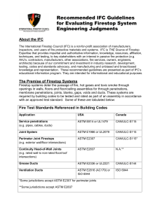 ifc guidelines for evaluating firestop systems in engineering judgments
