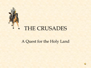 THE CRUSADES -Assignment