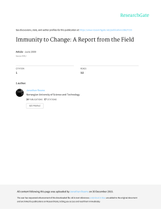 Immunity to Change A Report from the Field