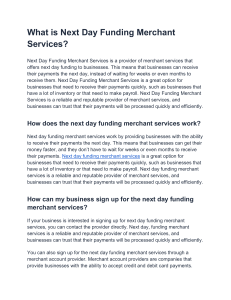 What is Next Day Funding Merchant Services