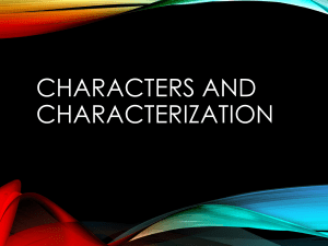 Characters and characterization