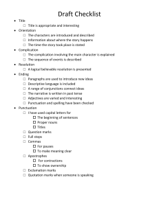 Narrative draft checklist