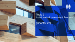 Topic 9 (Individual & Institutional Investors) Lecture(1) (1)