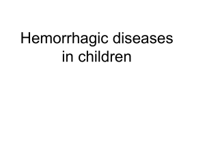 Hemorrhagic diseases - ЮЮ