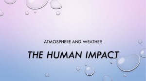 Atmosphere and weather- The Human Impact