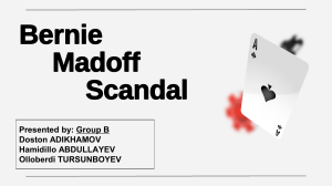 Accounting - Bernie Madoff Scandal (2008)