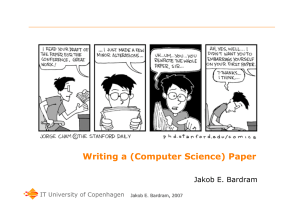 Writing a (Computer Science) Paper