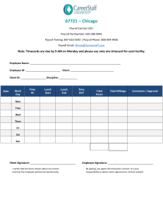 Chicago Timecard Template