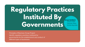 Regulatory Practices Instituted By Governments (no-reader)