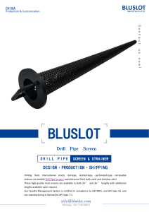 Heat Treated Drill Pipe Screen - Bluslot Filter