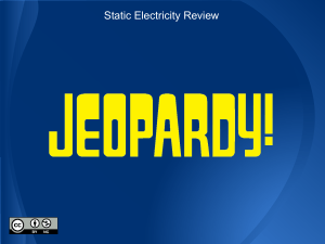 Static Electricity - Jeopardy Review