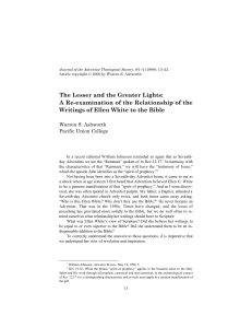 The Lesser and the Greater Lights  A Re-examination of the Relati