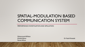 Spatial-modulation based communication system