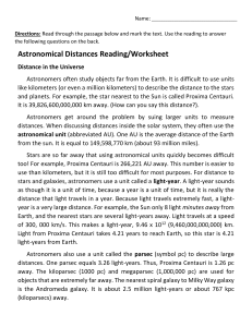 Astronomical Distances WKST