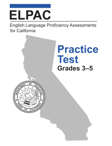 ELPAC Grades 3-5 Practice Test 2018 (1)
