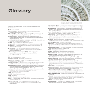 Glossary  S. Mark Breedlove, Neil V. Watson - Behavioral Neuroscience (2019)