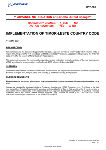 Timor-Leste-Country-Code-NavData-Output-Notice