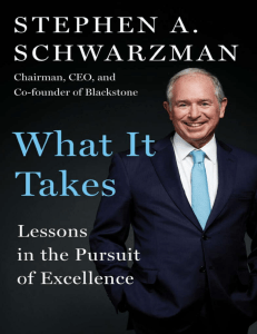 What It Takes - Lessons in the Pursuit of Excellence