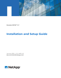 Simulate ONTAP 97 Installation and Setup Guide