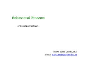 behavioral finance lecture1
