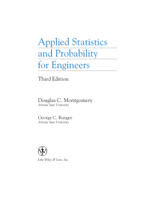 Douglas C. Montgomery Applied Statistics and Probability for Engineers 3ed