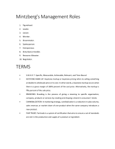 TERMS AND Mintzberg's Management Roles