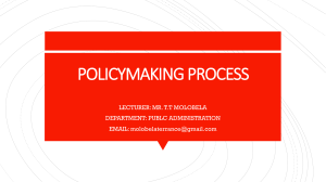 POLICYMAKING PROCESS