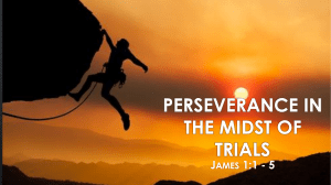 Perseverance in the midst of trials