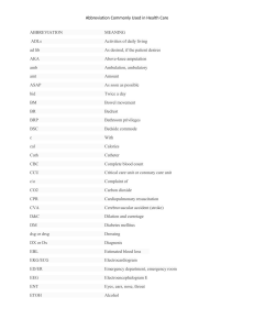 Abbreviations Commonly Used